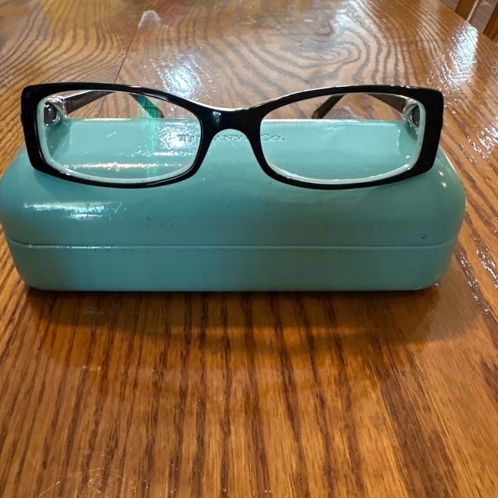 Tiffany & Co. Black Glasses with Turquoise Case